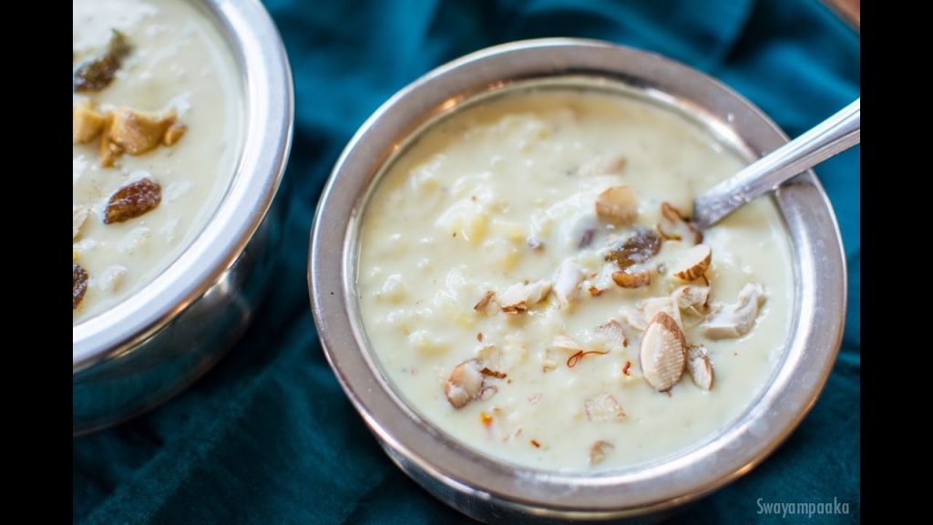 Rice Payasa Akki Haalu Payasa Rice Kheer Deepavali Recipe Swayampaaka