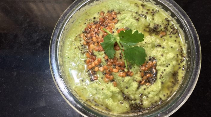coriander leaves coconut chutney