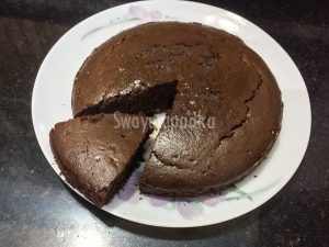 Eggless chocolate cake with wheat flour jaggery