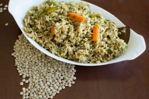 green lentils rice