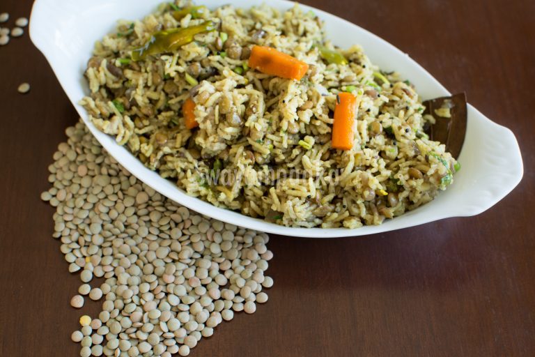 green lentils rice
